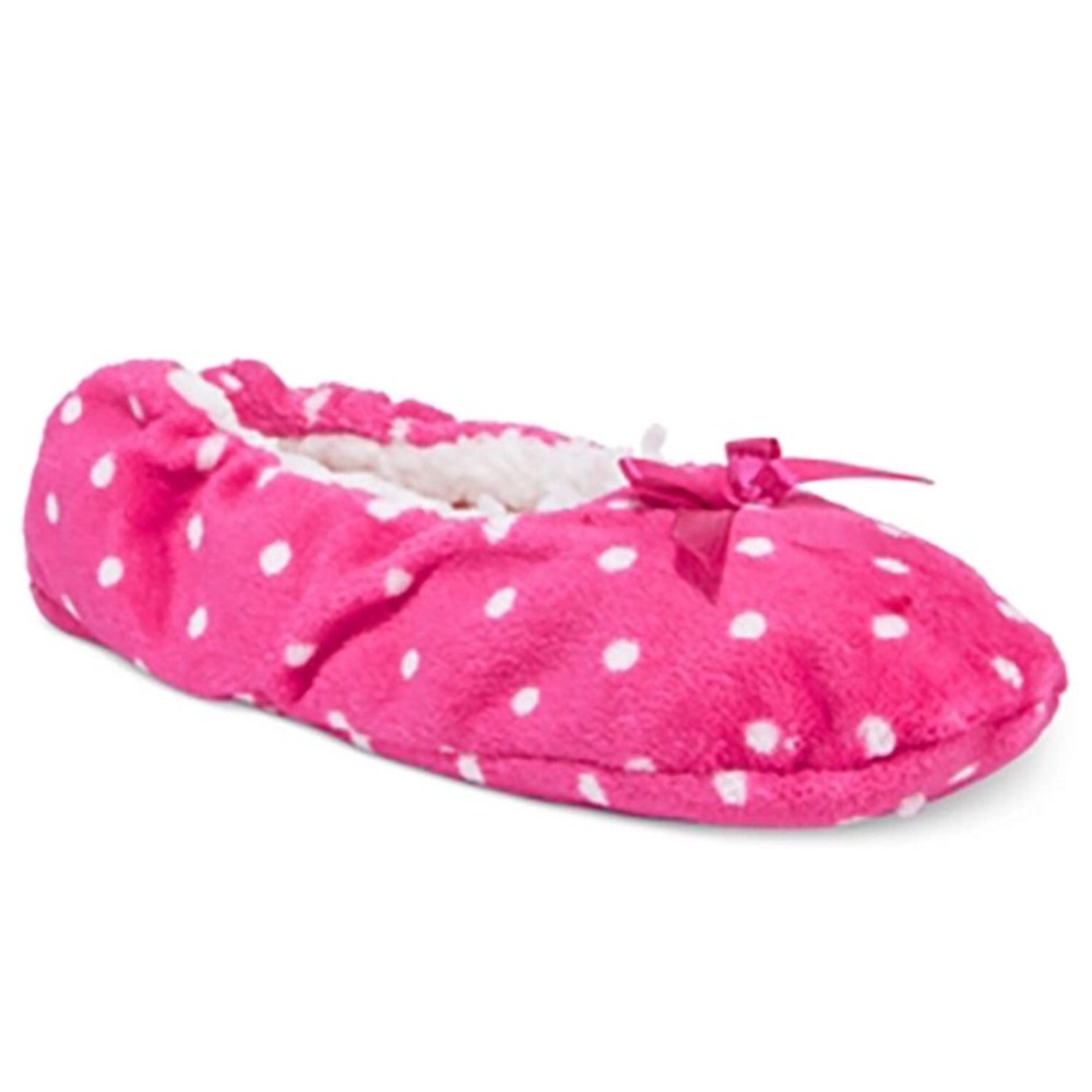 Charter Club Slipper Socks Polka Dot Pink